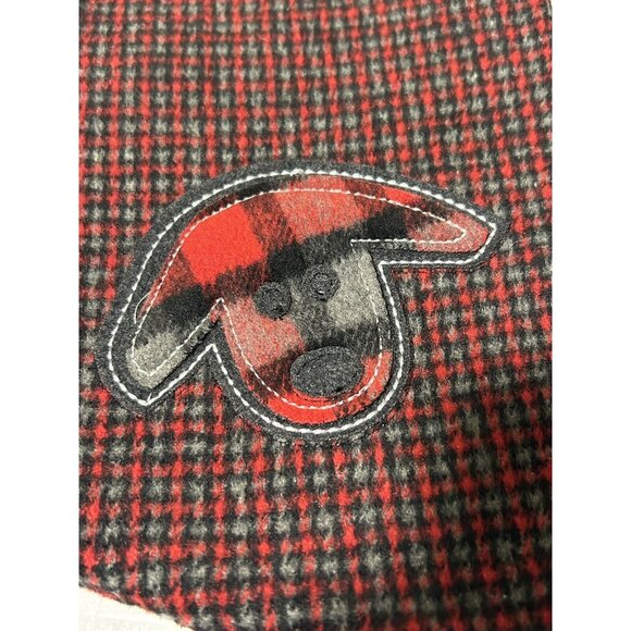 Tartan Plaid Christmas Stocking for Your Dog Red and Black Hugglehounds 18” - Picture 7 of 7